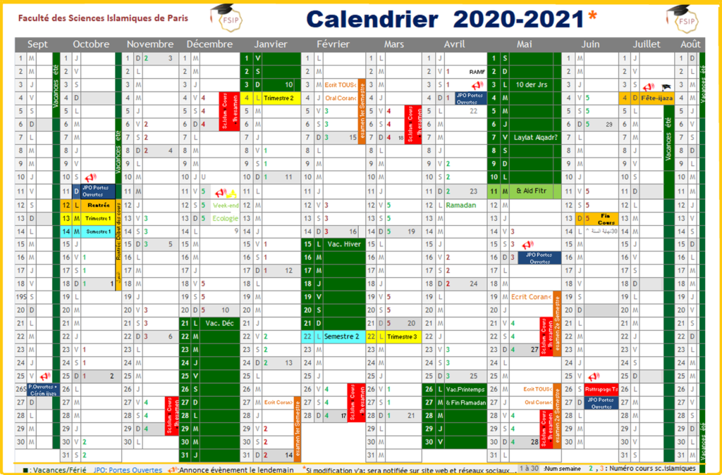 Dates_clés_calendrier_2020_2021_FSIP_Cours_Arabe_Coran_Calligraphie_islam_Religion_Paris_distance_zoom