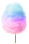 Two-tone pink blue cotton candy, 3d isolated on white background